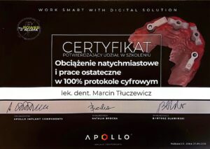 certyfikat marcin tłuczewicz obciążenie natychmiastowe